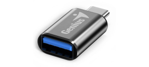 GENIUS ACC-C2A redukce z USB-C na USB-A, kovově šedá