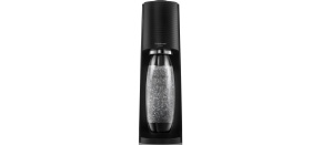 SodaStream Terra Black výrobník sody, mechanický, 1l láhev SodaStream Fuse, bombička s CO2, černý