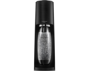 SodaStream Terra Black výrobník sody, mechanický, 1l láhev SodaStream Fuse, bombička s CO2, černý