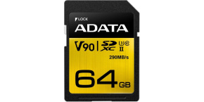 ADATA SDXC karta 64GB UHS-I U3 Class 10, Premier One (R: 290MB / W: 260MB)