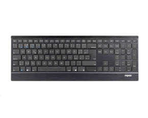 RAPOO klávesnice E9500M Multi-mode Wireless Ultra-slim Keyboard Black