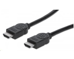 MANHATTAN kabel High Speed HDMI 4K, 3D, Male to Male, stíněný, černý, 7,5m