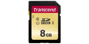 TRANSCEND SDHC karta 8GB 500S, UHS-I U1 (R:95/W:20 MB/s)