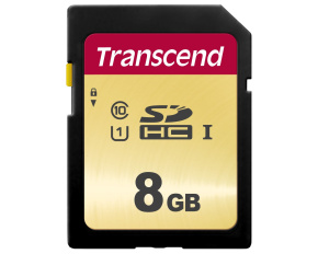 TRANSCEND SDHC karta 8GB 500S, UHS-I U1 (R:95/W:20 MB/s)