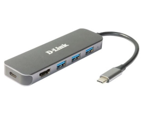 D-Link DUB-2333 USB-C Hub with HDMI and 3x USB3.0, mini docking station