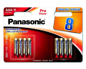 PANASONIC Alkalické baterie - Pro Power AAA 4+4F 1,5V balení - 8ks