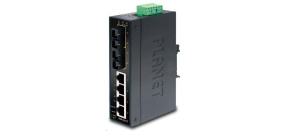 Planet switch ISW-621TS15, průmysl.verze 4x10/100+2x100BaseFX (SC) SM 15km, DIN, IP30, -40 až 75°C, 12-48V