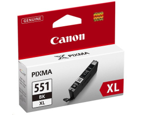 Canon CARTRIDGE CLI-551BK XL černá pro Pixma iP, Pixma iX, Pixma MG a Pixma MX 6850, 725x, 925, 8750 (1130 str.)