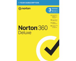 NORTON 360 DELUXE 25GB +VPN 1 uživatel pro 3 zařízení na 1 rok ESD