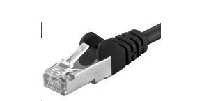 PREMIUMCORD Patch kabel CAT6a S-FTP, RJ45-RJ45, AWG 26/7 5m černá