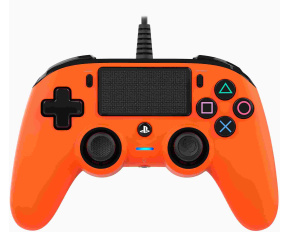 Nacon Wired Compact Controller - ovladač pro PlayStation 4 - oranžový