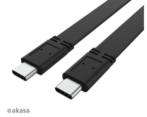 AKASA kabel USB-C na USB-C, 20G, 46W PD, 4K@60Hz, 1m