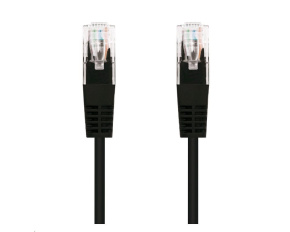 C-TECH kabel patchcord Cat5e, UTP, černý, 0,25m