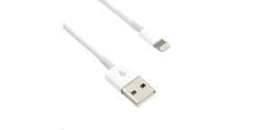 C-TECH kabel USB 2.0 Lightning (IP5 a vyšší) nabíjecí a synchronizační kabel, 1m, bílý