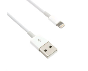 C-TECH kabel USB 2.0 Lightning (IP5 a vyšší) nabíjecí a synchronizační kabel, 1m, bílý