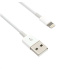 C-TECH kabel USB 2.0 Lightning (IP5 a vyšší) nabíjecí a synchronizační kabel, 1m, bílý