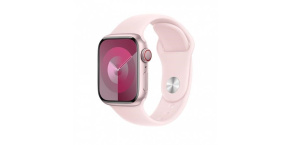 APPLE Watch Series 9 GPS + Cellular 45mm Pink Aluminium Case with Light Pink Sport Band - M/L