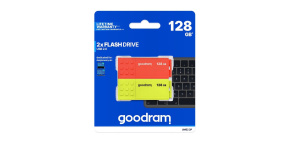 GOODRAM Flash Disk 2x128GB UME2, USB 2.0, červená, žlutá