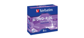 VERBATIM DVD+R(5-pack)DoubleLayer/Jewel/8x/8,5GB