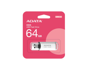 ADATA Flash Disk 64GB C906, USB 2.0, bílá