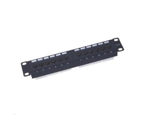 10" Patch panel XtendLan 12port, UTP, Cat5E, krone, černý