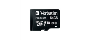 VERBATIM MicroSDXC karta 64GB Premium, U1 + adaptér