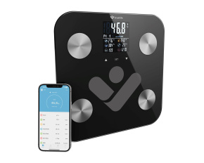 TrueLife FitShape S6 BT - Bioelektrická impedanční bluetooth váha - černá