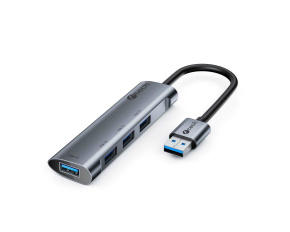 C-TECH UHB-U3-AL, USB Hub, 4x USB 3.2 Gen 1, hliníkové tělo