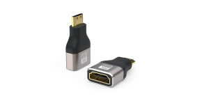 PREMIUMCORD Adapter 8K HDMI Typ A - mini HDMI Typ C, kovová, pozlacená