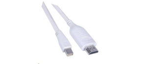 PREMIUMCORD Kabel Mini DisplayPort - HDMI 3m, bílý