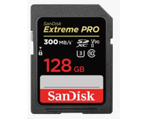 SanDisk SDHC karta 128GB Extreme PRO (300 MB/s, Class 10, UHS-II U3 V90)