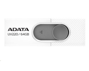 ADATA Flash Disk 32GB UV220, USB 2.0 Dash Drive, bílá/šedá