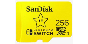 SanDisk MicroSDXC karta 256GB for Nintendo Switch (R:100/W:90 MB/s, UHS-I, V30,U3, C10, A1) licensed Product,Super Mario