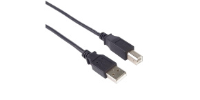 PremiumCord kabel USB 2.0, A-B, 0.5m, černá