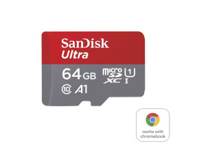 SanDisk MicroSDXC karta 64GB Ultra pro Chromebook (R:160/W:260 MB/s, UHS I, C10, A1)