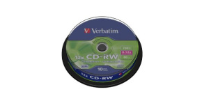 VERBATIM CD-RW(10-Pack)Spindle/8x-12x/High Speed/DLP/700MB