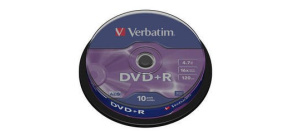 VERBATIM DVD+R(10-Pack)Spindle/General Retail/16x/4.7GB