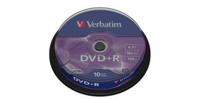 VERBATIM DVD+R(10-Pack)Spindle/General Retail/16x/4.7GB