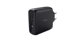 TRUST nabíječka MAXO 65W, 2x USB-C, černá