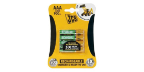 JCB RTU NiMH AAA/R03, 900mAh, přednabitá, blistr 4 ks