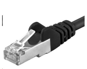 PREMIUMCORD Patch kabel CAT6a S-FTP, RJ45-RJ45, AWG 26/7 1m černá