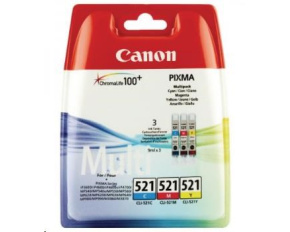 Canon CARTRIDGE CLI-521 C/M/Y MULTI-PACK pro Pixma iP 3600, iP4600, iP4700, MP540, MP550,560, MP620,630,640 (470 str.)