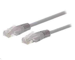 C-TECH kabel patchcord Cat5e, UTP, šedý, 25m