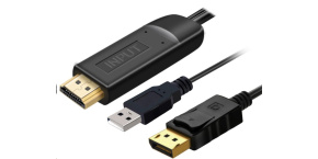 PremiumCord Kabel HDMI 2.0 na DisplayPort 1.2 pro rozlišení 4K@60Hz, 2m