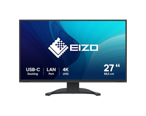 EIZO MT 27" EV2740X-BK FlexScan, IPS, 3840x2160, 350nit, 2000:1, 14ms, DisplayPort, 2xHDMI, USB-C, USB, Repro, Černý