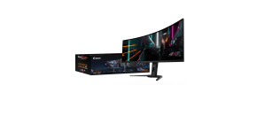 GIGABYTE LCD - 49" Gaming monitor AORUS CO49DQ, OLED, 5120x1440 DQHD 32:9, 144Hz, 1.5M:1, 250cd/m2, 0.03ms, 2xHDMI, 1xDP