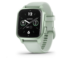 Garmin Venu Sq 2, Metallic Mint / Cool Mint silikonový řemínek, EU