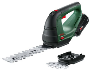 BOSCH AdvancedShear 18V-10, souprava akumulátorových nůžek na keře a na trávu, 18 V, délka 20 cm, akumulátor