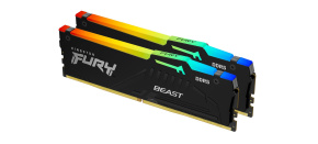 KINGSTON DIMM DDR5 64GB (Kit of 2) 6000MT/s CL30 Non-ECC FURY Beast RGB EXPO, Černá