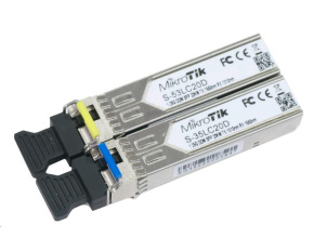 MikroTik SFP (miniGBIC) modul S-35/53LC20D, SM, 20km, 1.25G